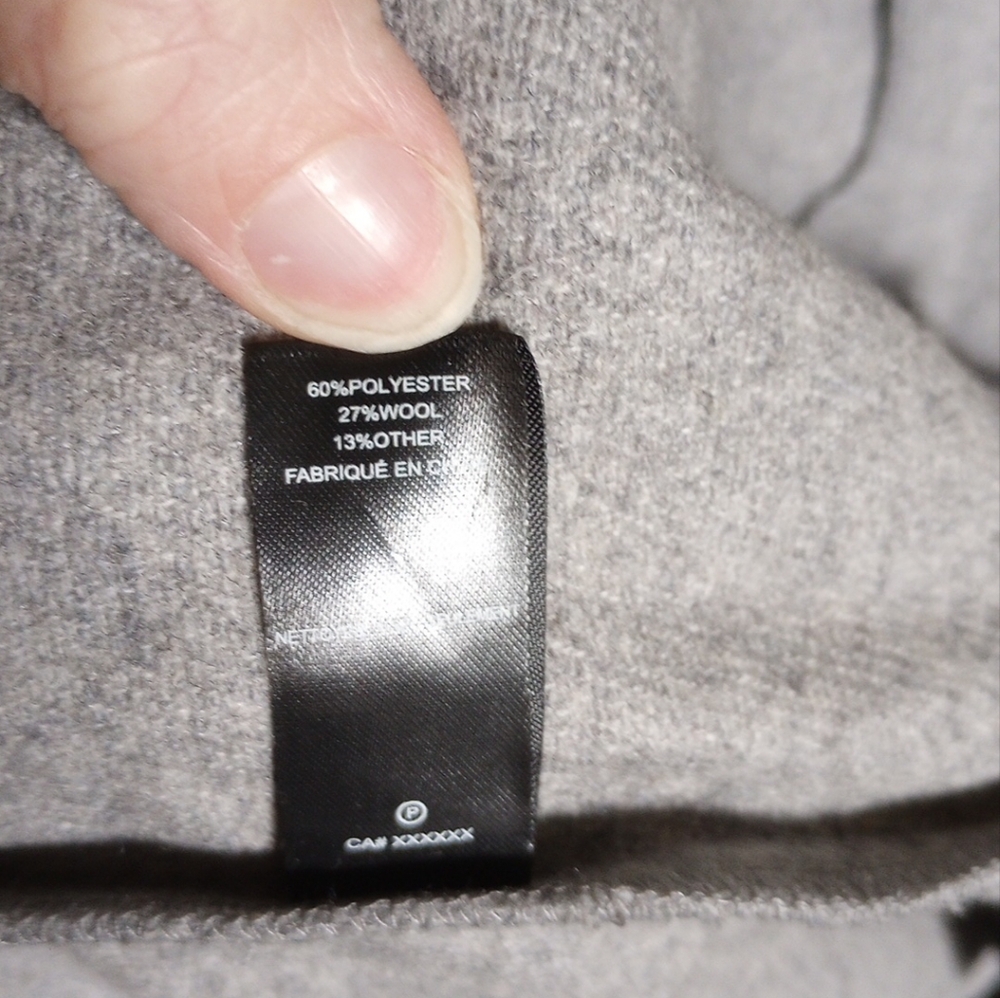 Harve Benard Wool Blend Gray Belted Wrap Coat Size Medium NWT - Picture 5 of 6
